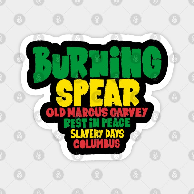 Burning Spear Reggae Tribute - Rasta Vibes Design Magnet by Boogosh