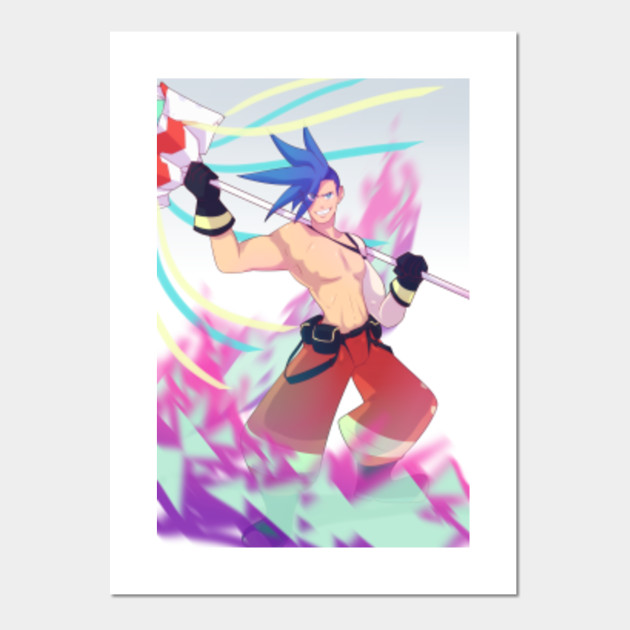 Wallpaper Galo Is On Fire Promare Promare Poster E Stampa Artistica For Android