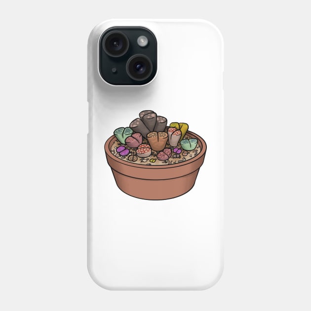 Butt Plant, Living Stones - Lithops Succulents Phone Case by Charredsky