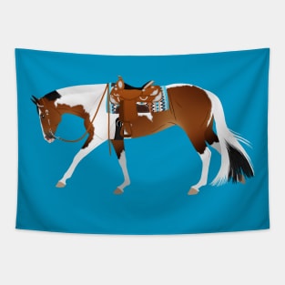 Tobiano Western Pleasure Horse - Equine Rampaige Tapestry