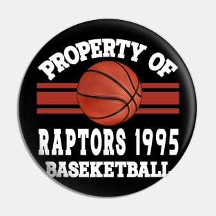 Proud Name Raptors Graphic Property Vintage Basketball Pin