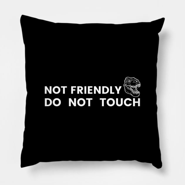 Not friendly do not touch Pillow by Shirt Vibin