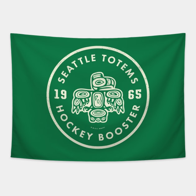 Seattle Totems Hockey - Booster Pin Tapestry by deadmansupplyco