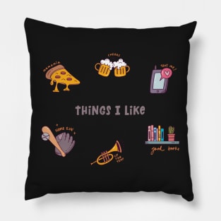 Cute Little Things I Like Hobbies Set Pack Pillow