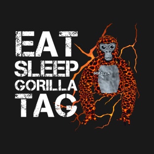 Gorilla Tag EAT SLEEP GORILLA TAG VR Gamer Merch T-Shirt