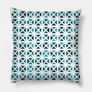 Rounded Triangle Pattern (Blue Green) Pillow