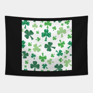 Shamrock Mixer scattered shamrocks on white for St. Patricks day Tapestry