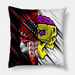 Double image of Skulls Pillow