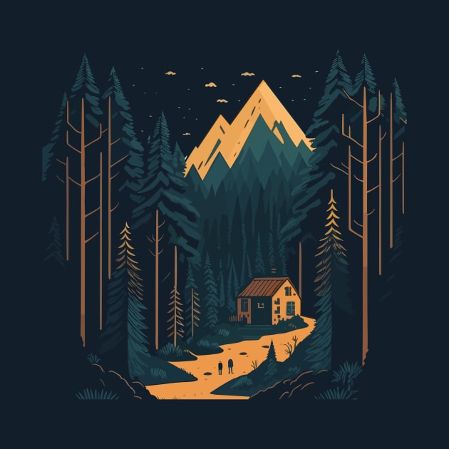 Hidden House in Mountains by electric art finds