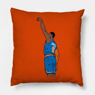 RJ Barrett Holds the Release Pillow