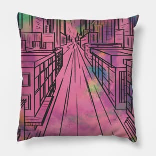 City buildings Pillow