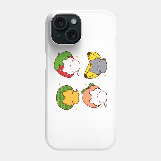 Cats And Fruit Hats Phone Case by GeraldineDraws