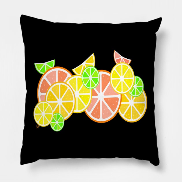 Citrus Love Pillow by MayGreenAbgrall