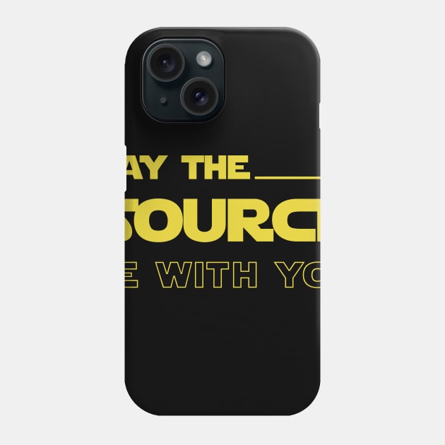 Developer May the Source Be With You Phone Case by thedevtee