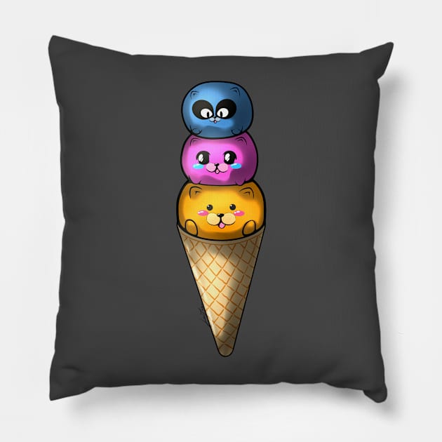 Cute Ice Cream Pillow by LinYue