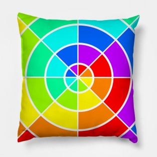 Colourful Rainbow Circle Pillow