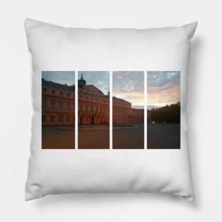 The Rastatt castle is also known as Residenzschloss Rastatt  in the Baden-Wurttemberg: it is a Baroque schloss. Shot at the sunset in a cloudy summer day. Germany Pillow