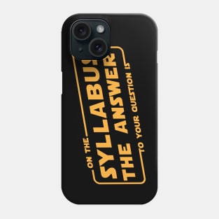 On the Syllabus Phone Case