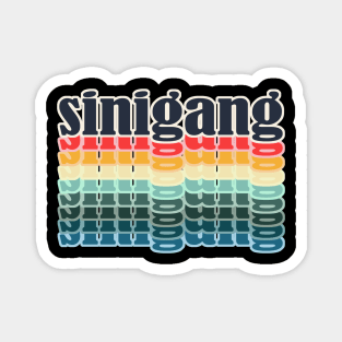 Sinigang Typography Repeated Text Retro Colors Magnet