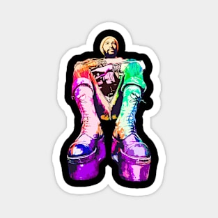Marvin Gaye Rainbow-Platform Boot Magnet