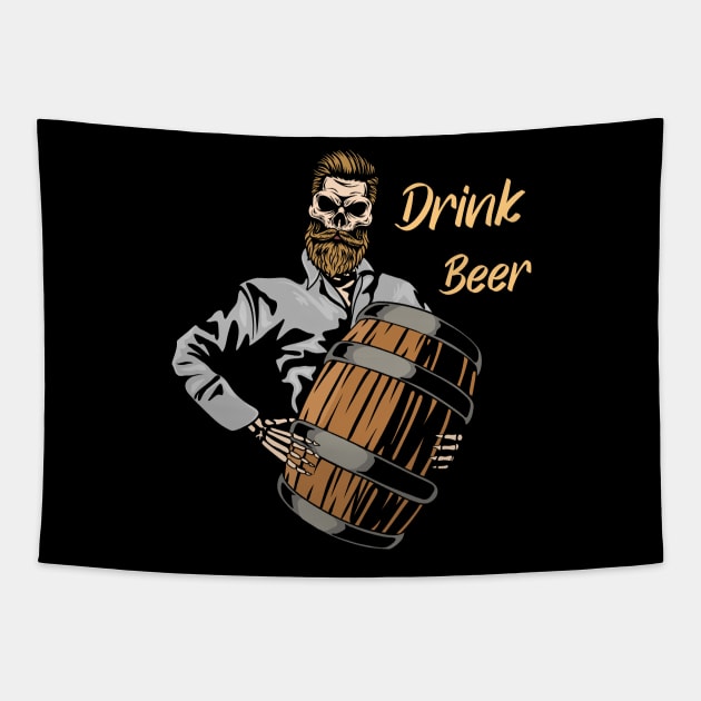 Drink Beer Tapestry by designloco