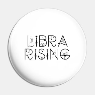 Libra rising sign celestial typography Pin