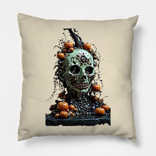 The Enigmatic Glow: Haunted Halloween Pumpkin Pillow