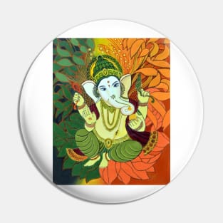 Leaves Ganesha Pin