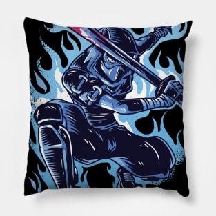 Blue Ninja Pillow