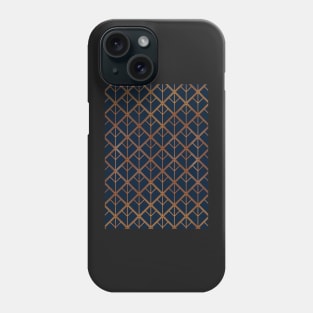 Navy and Copper Geo Phone Case