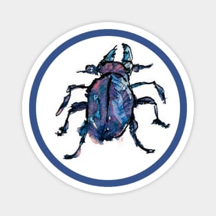 Watercolor Beetle Magnet