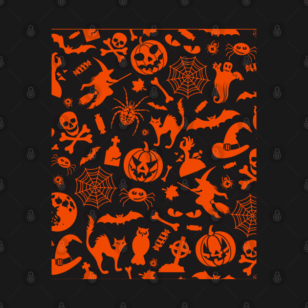 Halloween Seamless Pattern by FaelynArt