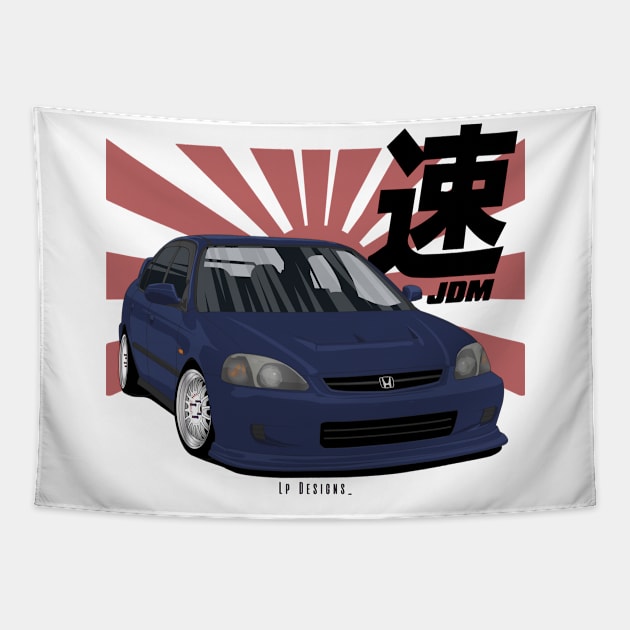 Civic Ek3 Tapestry by LpDesigns_