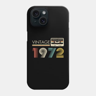 51st Birthday Vintage 1972 Limited Edition Cassette Tape Phone Case