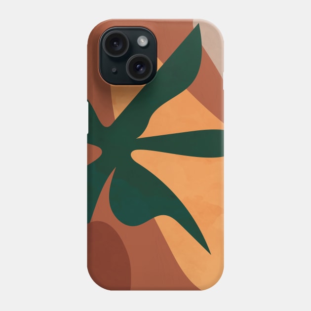 Abstract Bohemian Terracotta Plant in Earthy Tones Phone Case by Colorable