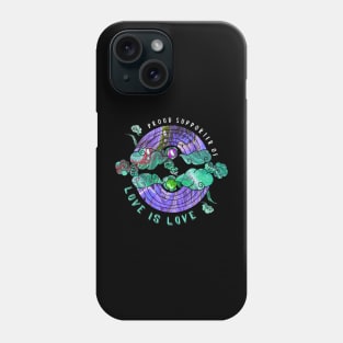 Proud Supporter of Love is Love Rainbows - Purple & Teal Phone Case