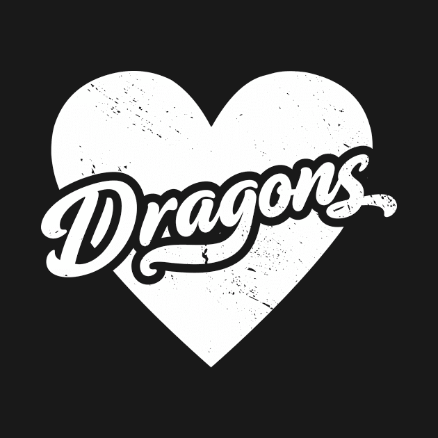 Vintage Dragons School Spirit // High School Football Mascot // Go Dragons by SLAG_Creative