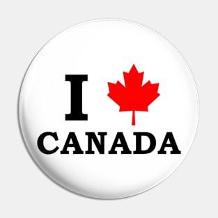 I Love Canada Pin