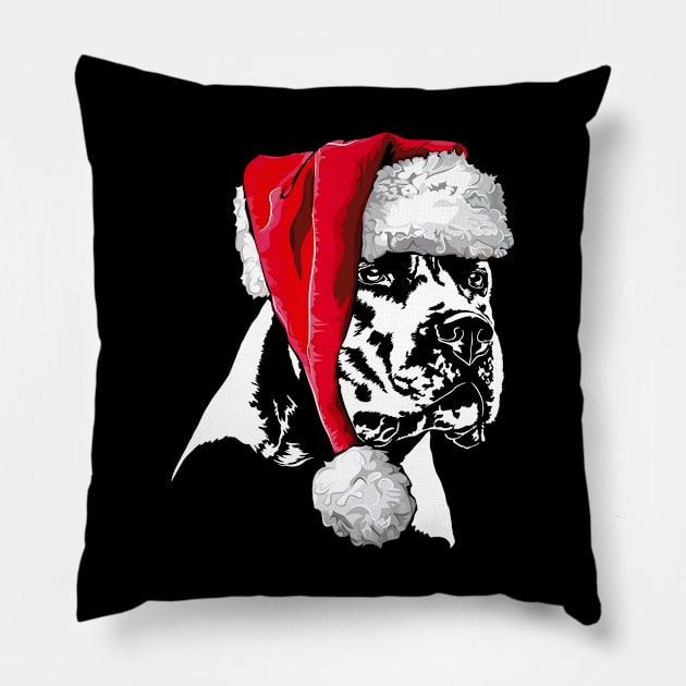 Funny Dogo Argentino Santa Christmas dog mom Pillow by wilsigns