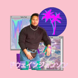 Dwayne Johnson Vaporwave T-Shirt