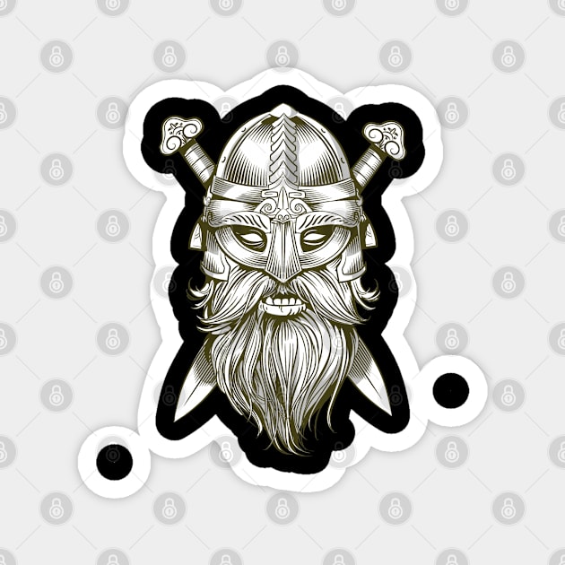 Viking Warrior II Magnet by BearCaveDesigns