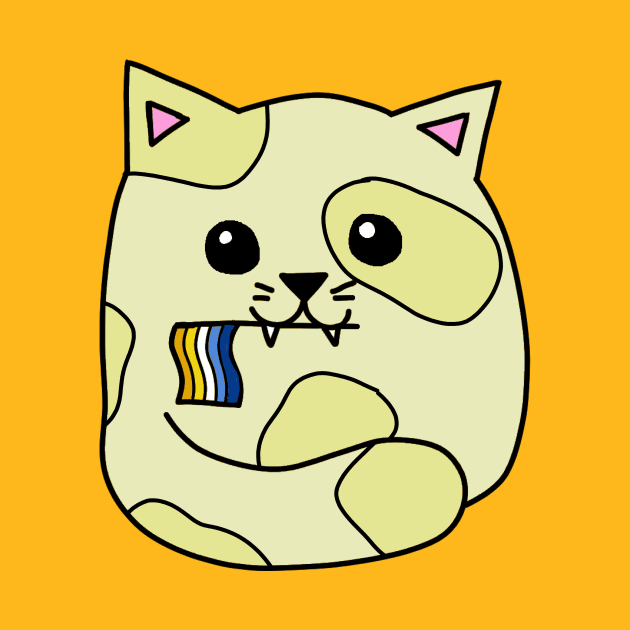 aroace pride flag cat by alisadesigns