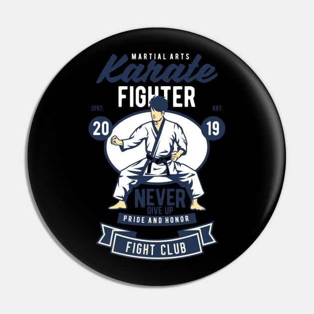 Martial arts Karate fighter Pin by p308nx