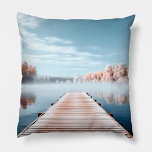 Lake Landscape Meditation Serene Calm Pillow