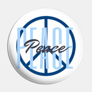 Blue Peace Design Pin