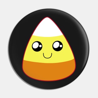 Cute Happy Candy Corn (Black) Pin