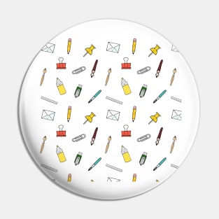 Happy office stationary Pin