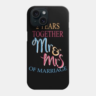 2 Years Together Mr & Mrs 2nd Wedding Anniversary Phone Case