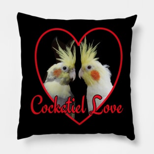 Cockatiel Love Heart Parrot Pillow