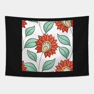 Spring Pattern with Floral Motifs Tapestry